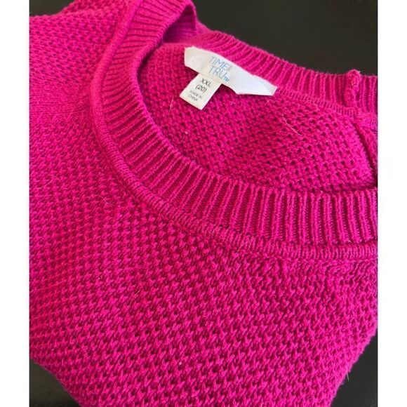 Time and Tru Hi-Low Raspberry Sweater Size XXL/20 - Picture 4 of 5